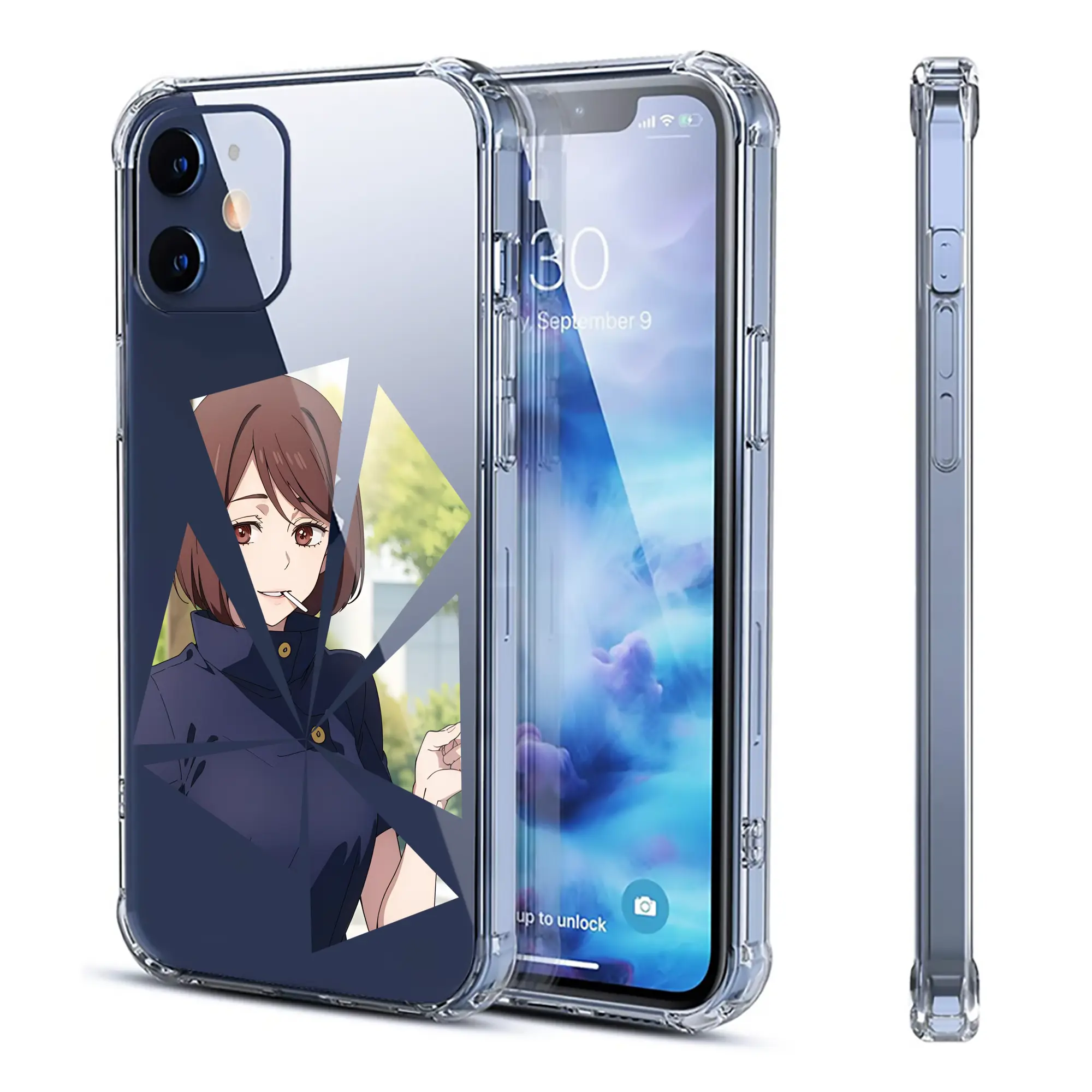 呪術廻戦 グッズ,家入 硝子 - IPhone 12シリーズ対応 ・ 透明スマホケース ・ クリアソフトケース ・ TPU素材 ・ 耐衝撃 ・ 高密着 ・ 防汚 防指紋 ・ 簡単着脱